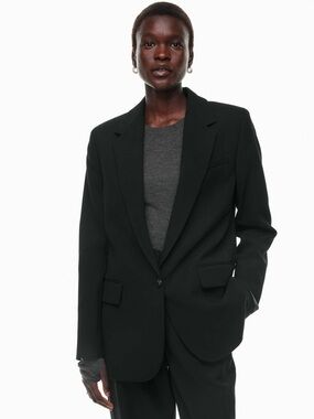 Aritzia Wilfred Generation Black single Breasted Blazer Sz M